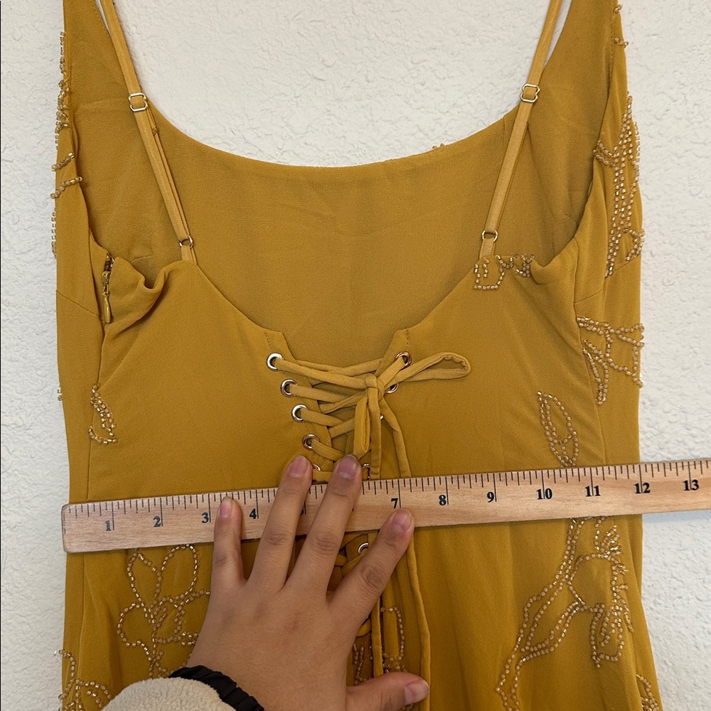 House of CB Mustard Yellow Embellished Maxi Dress - Picture 15 of 16